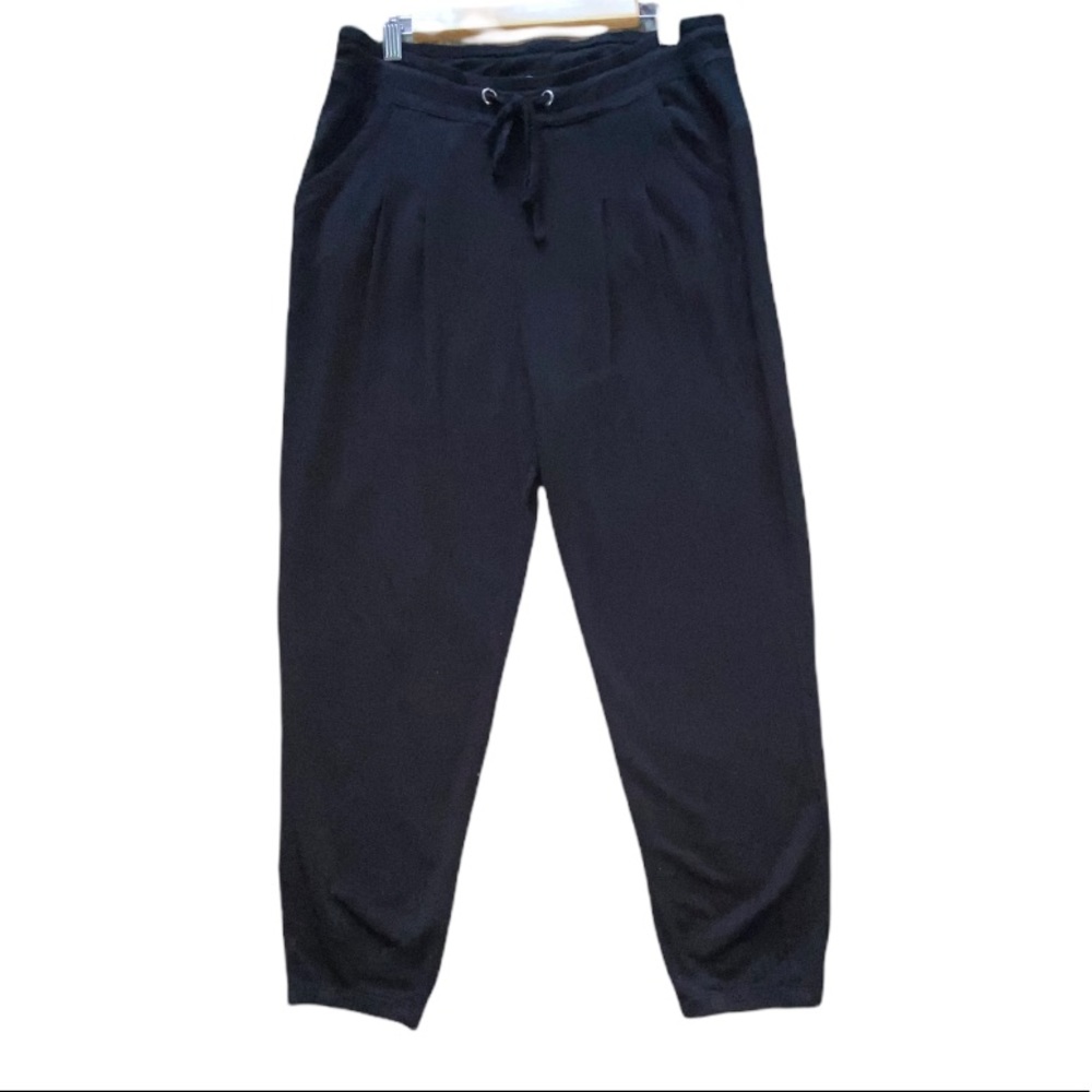 Athleta Black Drawstring Tapered Pants with Pockets Size Small